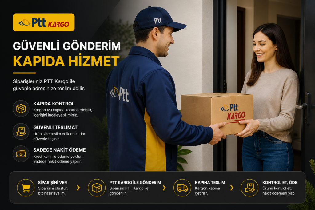 PTT Kargo ile güvenli gönderim ve kapıda ödeme hizmeti